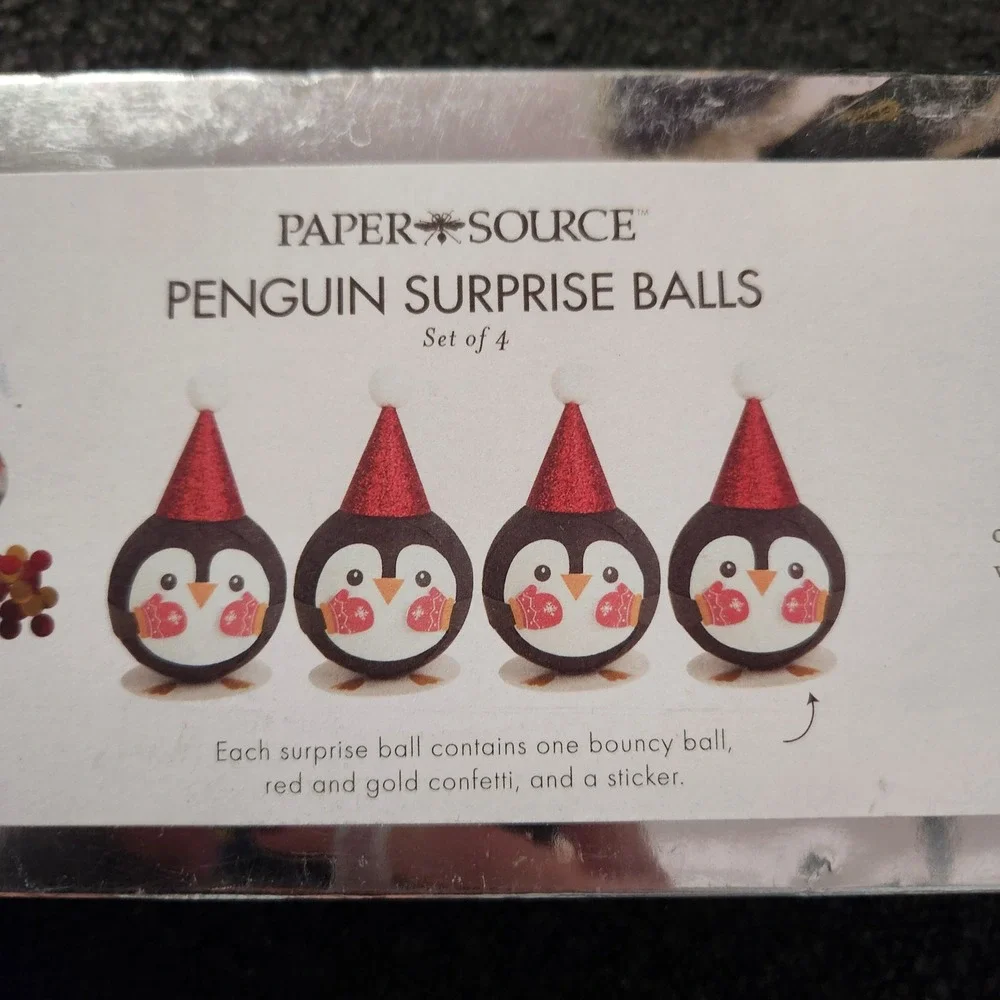 Penguin Surprise Balls‎ Set of 4 Holiday Christmas Gift